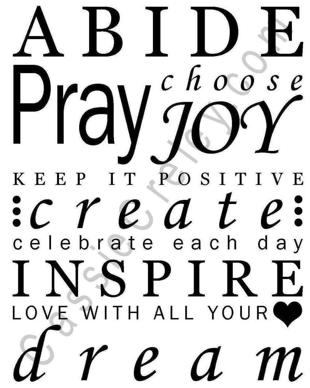 Words of Encouragement for Each Day and FREE Printables - Starlight ...