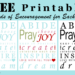 Download FREE Printables offering Encouragement for Each Day from cassiecreley.com