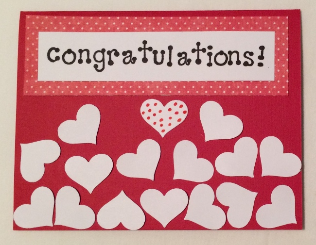 Congratulations Confetti Heart Card plus Romantic Congratulations Cards | cassiecreley.com