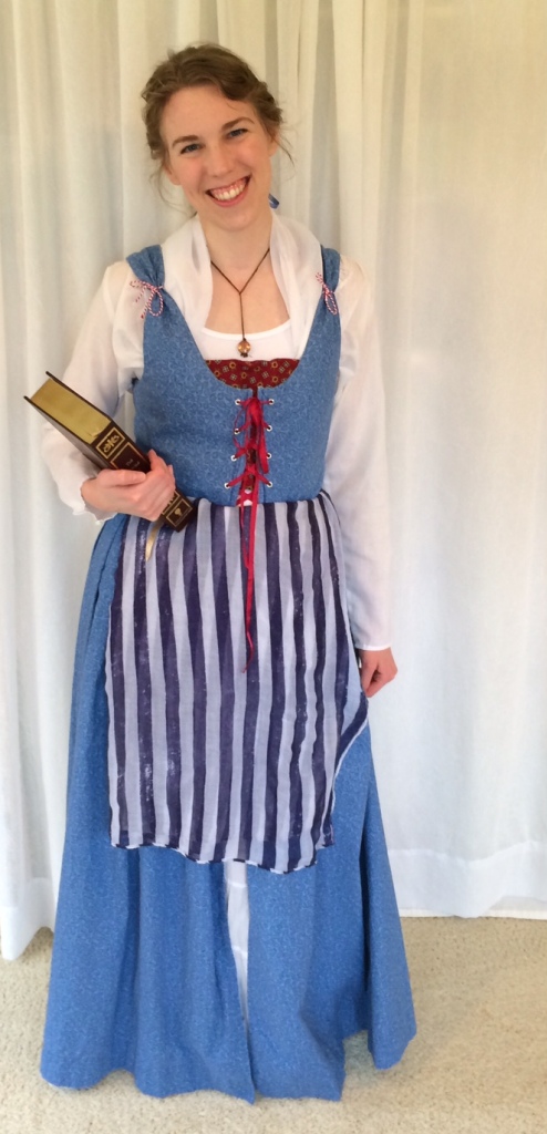 My Belle costume, based on the Emma Watson’s village dress in Beauty and the Beast. | cassiecreley.com
