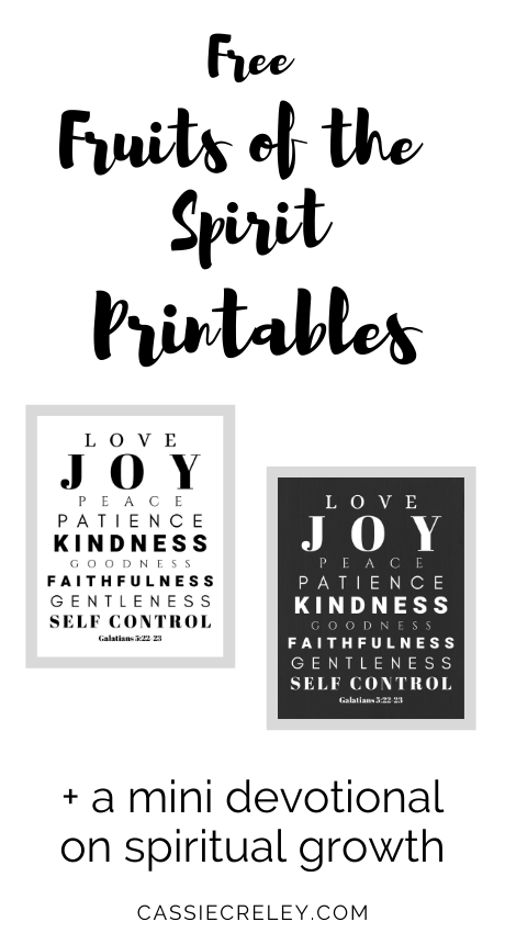 FREE Fruits of the Spirit Printables + Mini Devotional—Download subway art based on Galatians 5:22-23. Great for Bible verse memorization and meditation on God’s Word. Printables come in two background colors and two sizes: 8.5 x 11 and 5 x 7. | cassiecreley.com