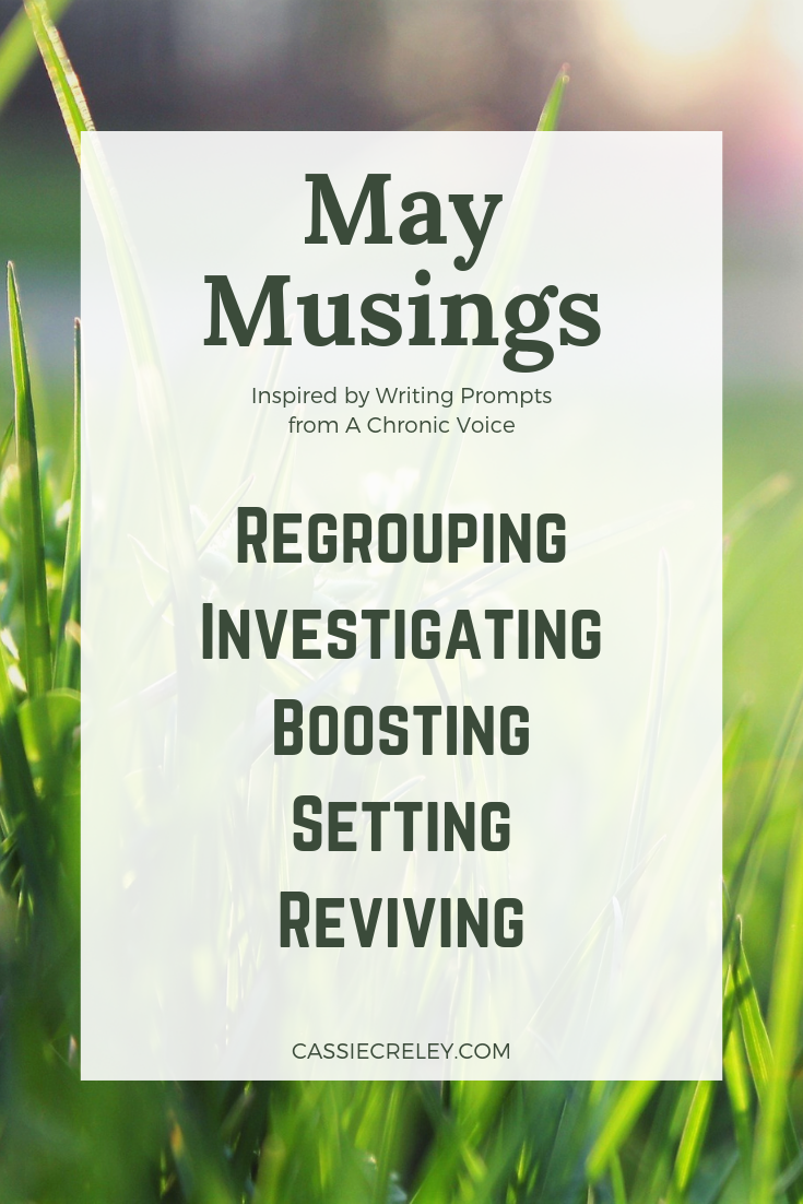 May 2019 Musings - Regrouping, Investigating, Boosting, Setting & Reviving. Here’s what has been going on with me lately with my health, pacing, expectations, writing, and creating. | cassiecreley.com
