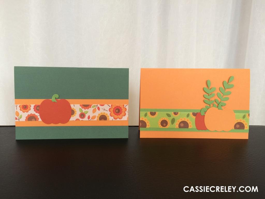 Pumpkin cards from paper scraps