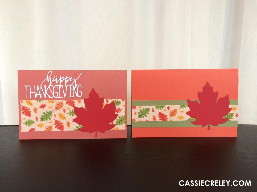 Maple leaf Thanksgiving cards