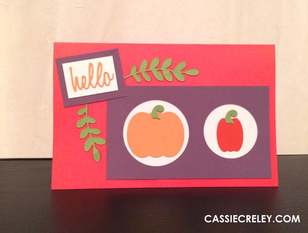 Pumpkin card from paper scraps