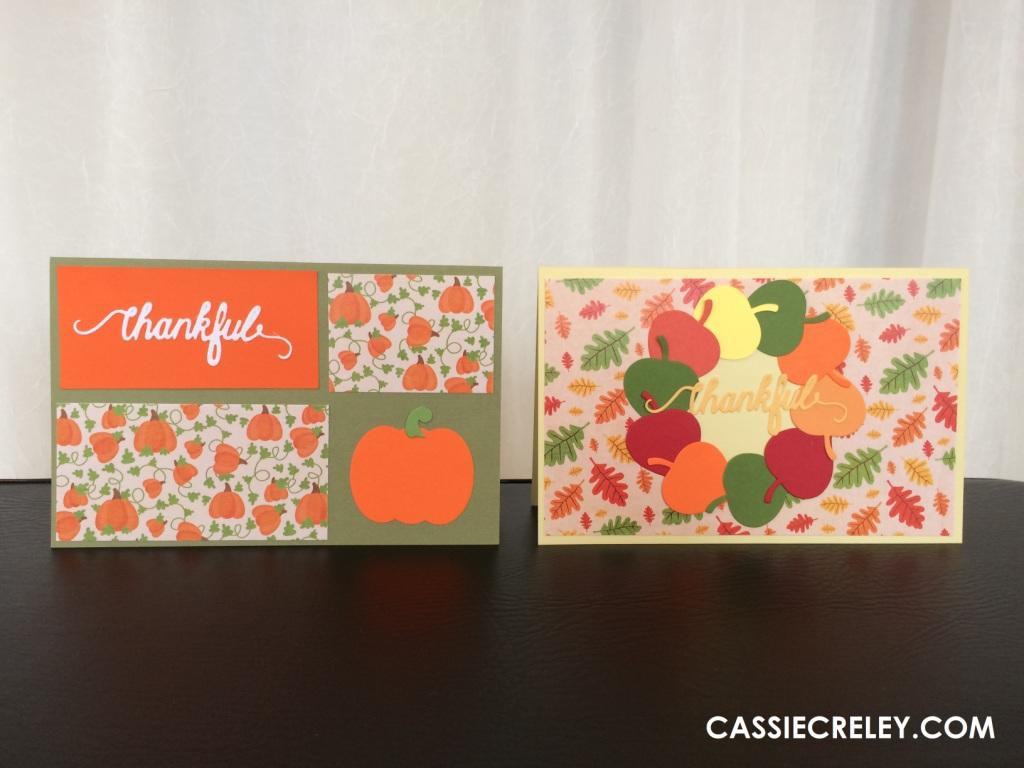 Thankful cards from scraps