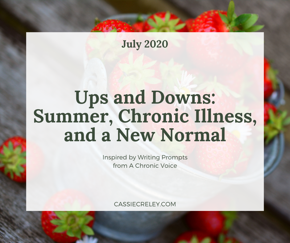 Ups And Downs: Summer, Chronic Illness, and a New Normal: July Linkup—Here’s what is helping me adjust to the new normal, plus an update on how I’m while dealing with health flare ups and making time for creativity. This month’s themes: Bothering, Demanding, Telecommunicating, Tolerating, and Nourishing