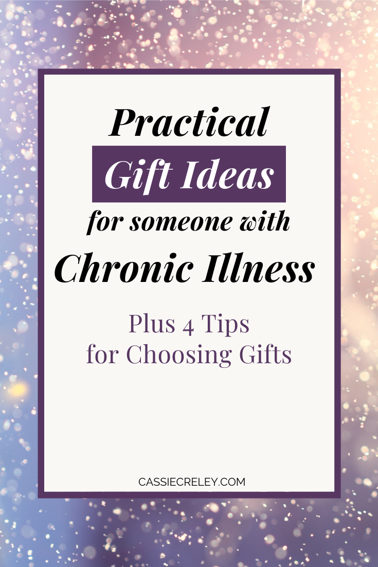 Practical Gift Ideas for Someone with Chronic Illness or Invisible Illness: A helpful gift guide, plus 4 tips for choosing a gift for someone with health conditions. Useful for Christmas, birthday, or “just because” gift suggestions. 