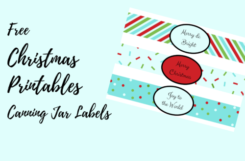 Christmas Printables Mason Jar Labels