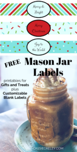 Christmas Printables—Mason Jar Labels