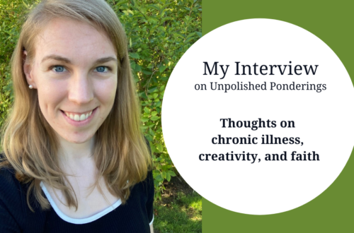 Cassie Creley interview chronic illness on Upolished Ponderings