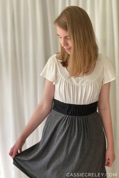 Easy Refashion: Flutter Sleeves. Here’s a quick and easy idea for updating a dress by altering the sleeves. Part of my series on easy crafting and sewing projects, for everyone but especially for those of us with chronic illness! | cassiecreley.com