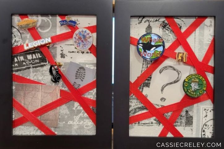 How to Make a Detective Themed Display Board—Upcycle a frame or bulletin board into a display inspired by suspect boards in murder mysteries. A fun craft idea for fans of Sherlock, Agatha Christie, and Nancy Drew. | cassiecreley.com