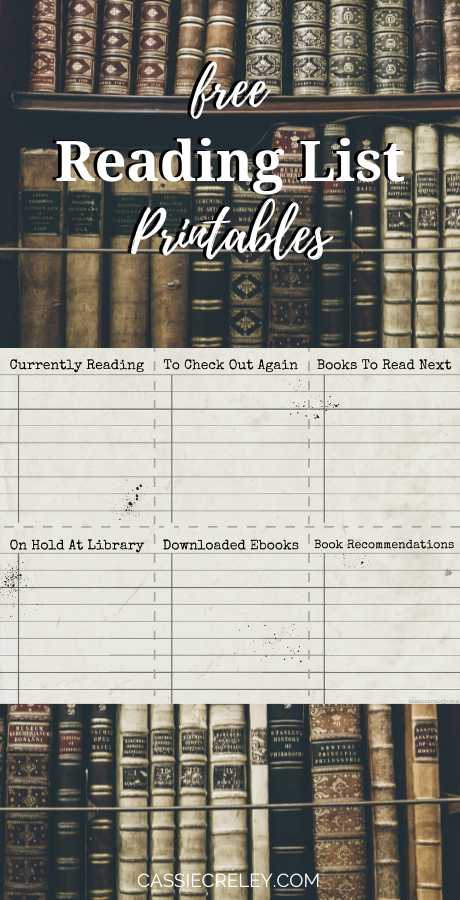 Reading List Printables to Keep Track of All Your Books—These cute bookish printables, inspired by library checkout cards, will help you record what you’re reading! Keep track of your TBR stack, library holds, book recommendations, and more. Plus, these printables make perfect bookmarks.| cassiecreley.com