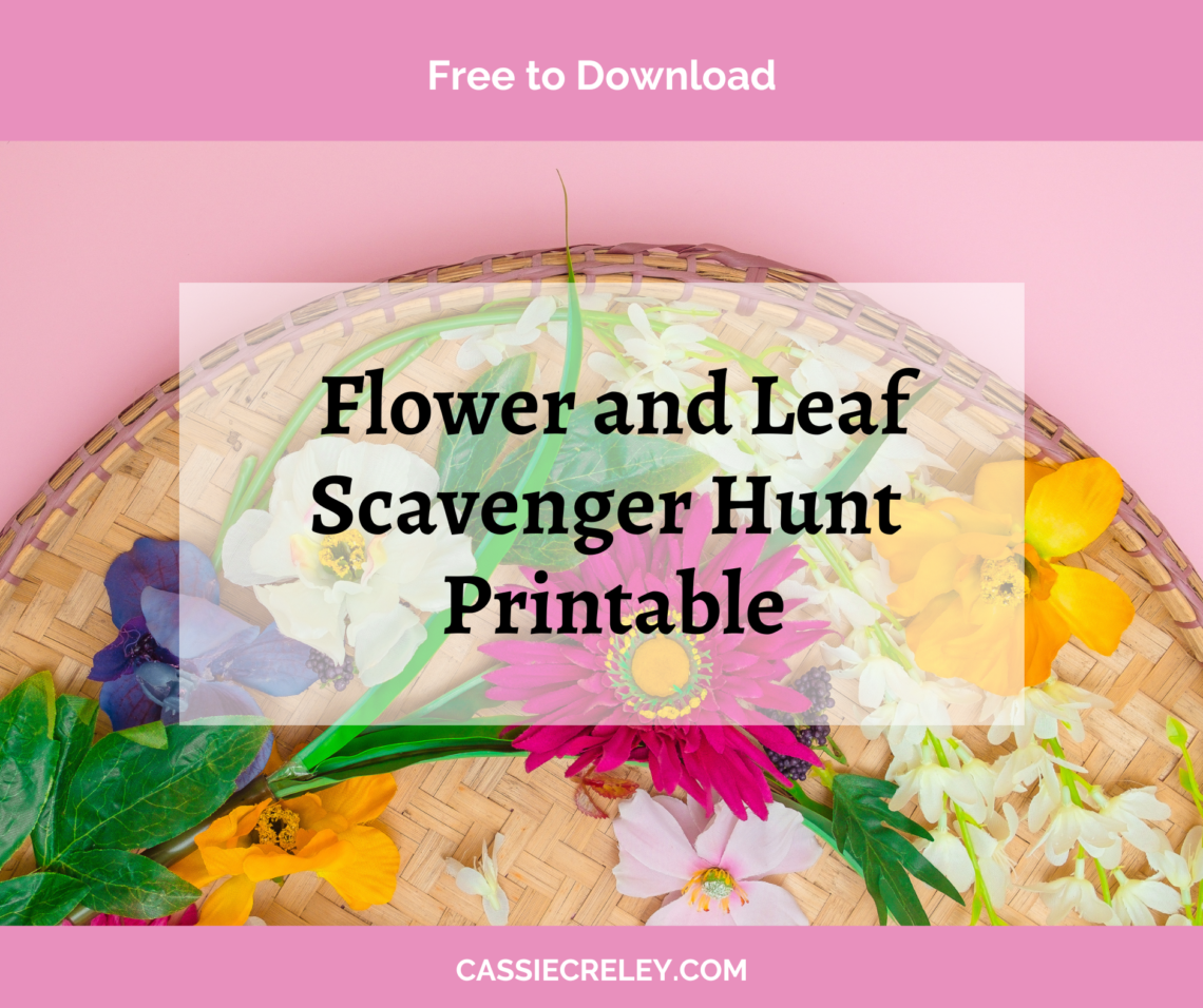 Perfect for photo scavenger hunts and enjoying nature. Get the free flower and leaf scavenger hunt printable.